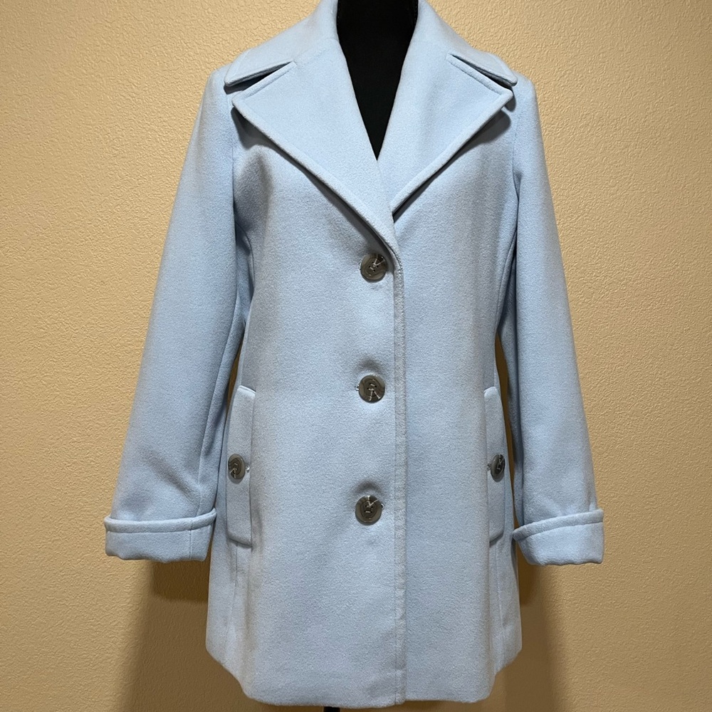 Calvin Klein Sky Blue pea coat size Medium
